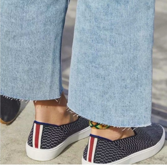 Rothy's Shoes - Rothy's Slip On Sneaker Shoe 9.5 Maritime Gradient Vegan Original Box Nautical